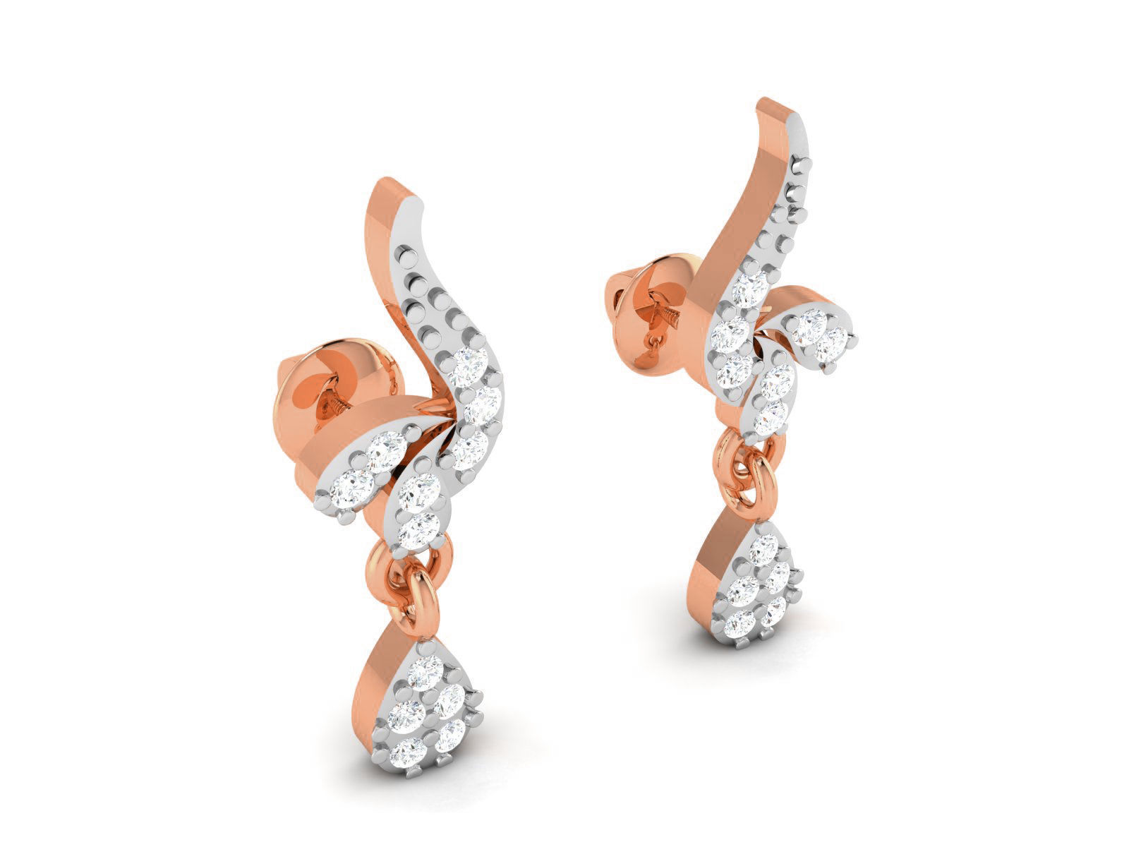 Women drop earrings 3dm render detail 3D print model_1