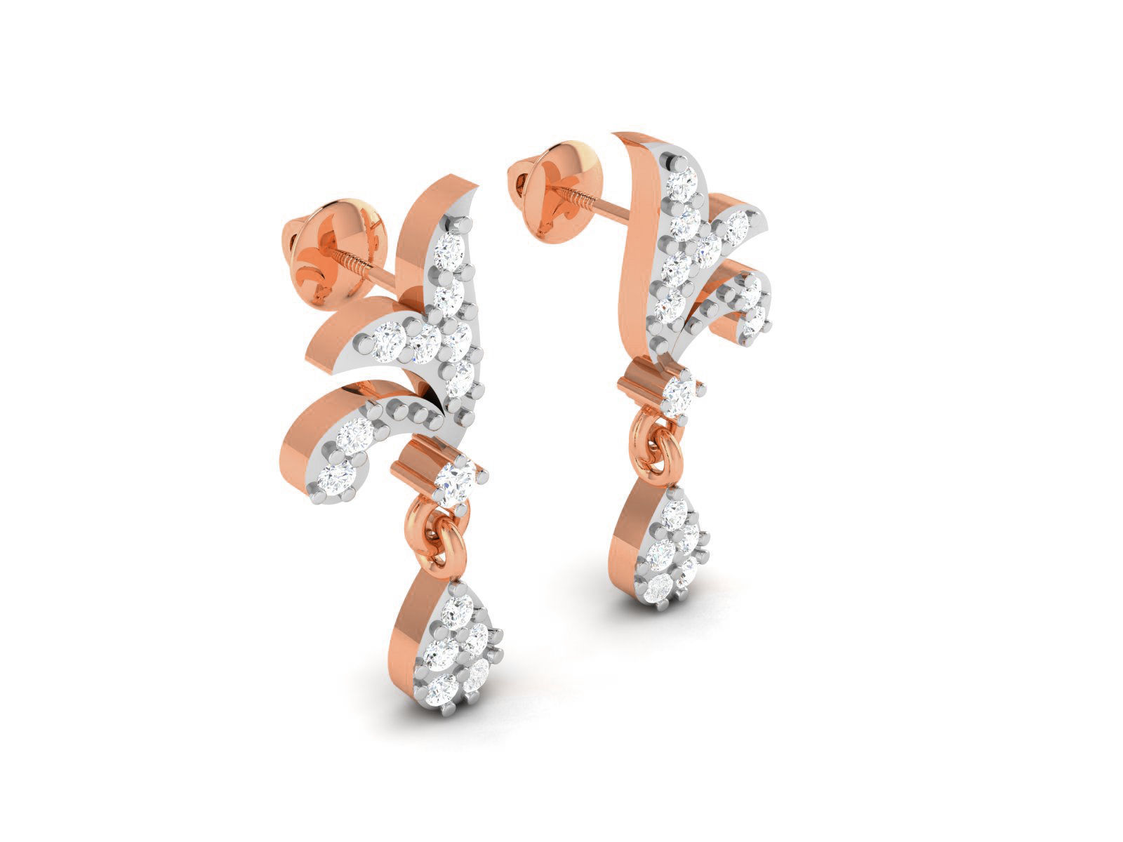 Women drop earrings 3dm render detail 3D print model_2