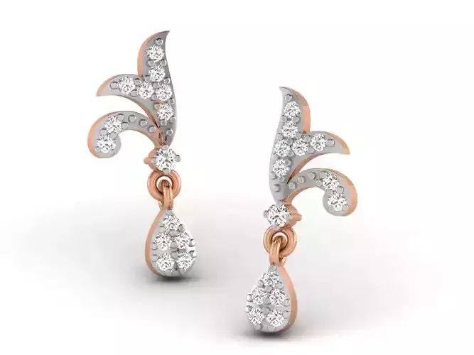 Women drop earrings 3dm render detail 3D print model