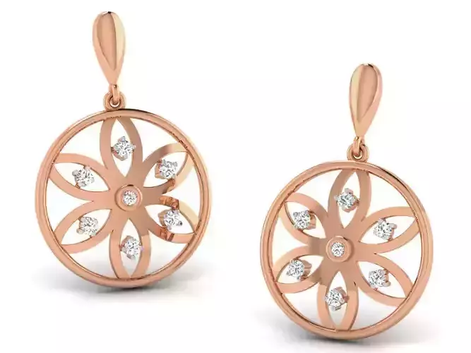 Women drop earrings 3dm render detail