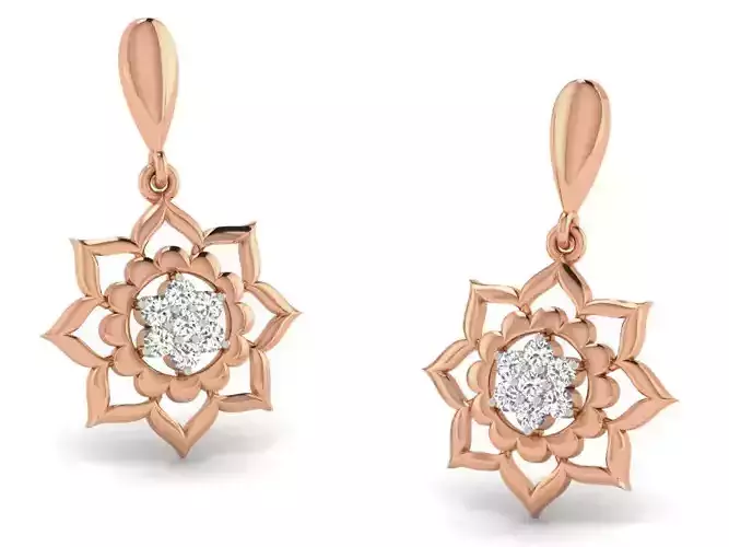 Women drop earrings 3dm render detail 3D print model