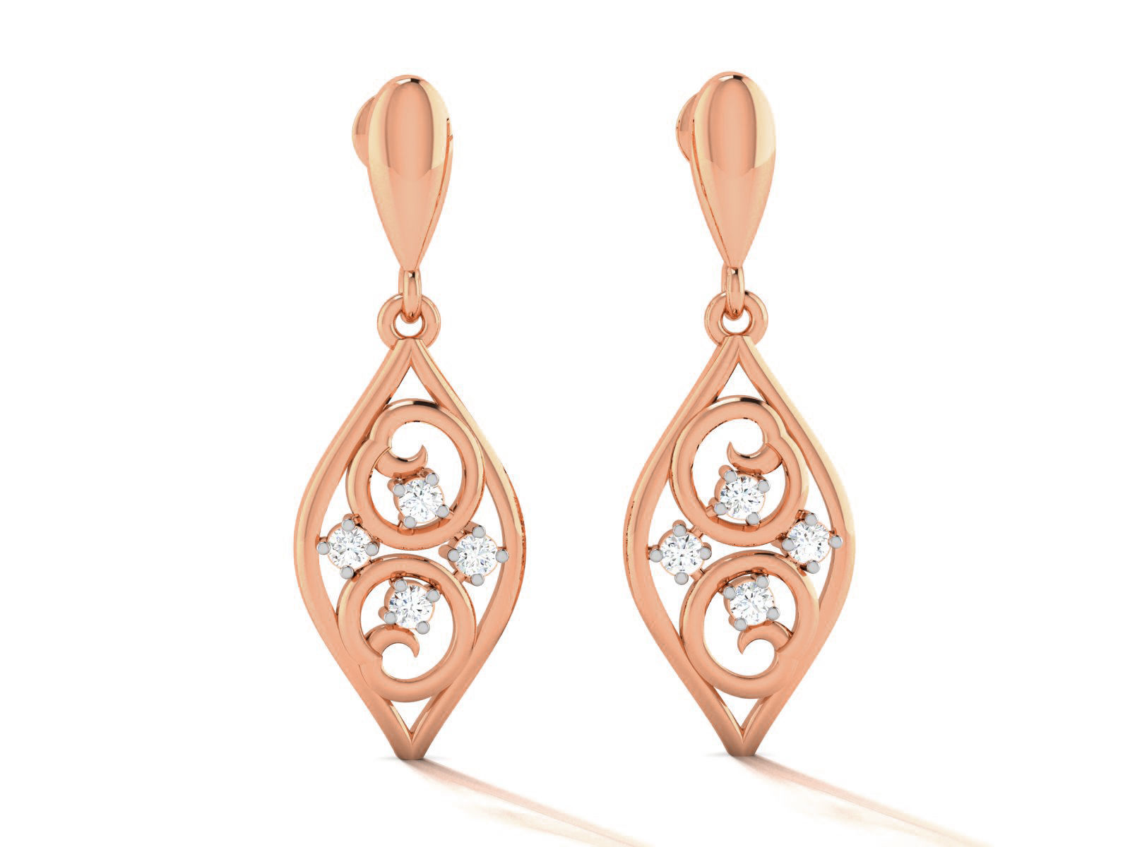 Women drop earrings 3dm render detail 3D print model_2