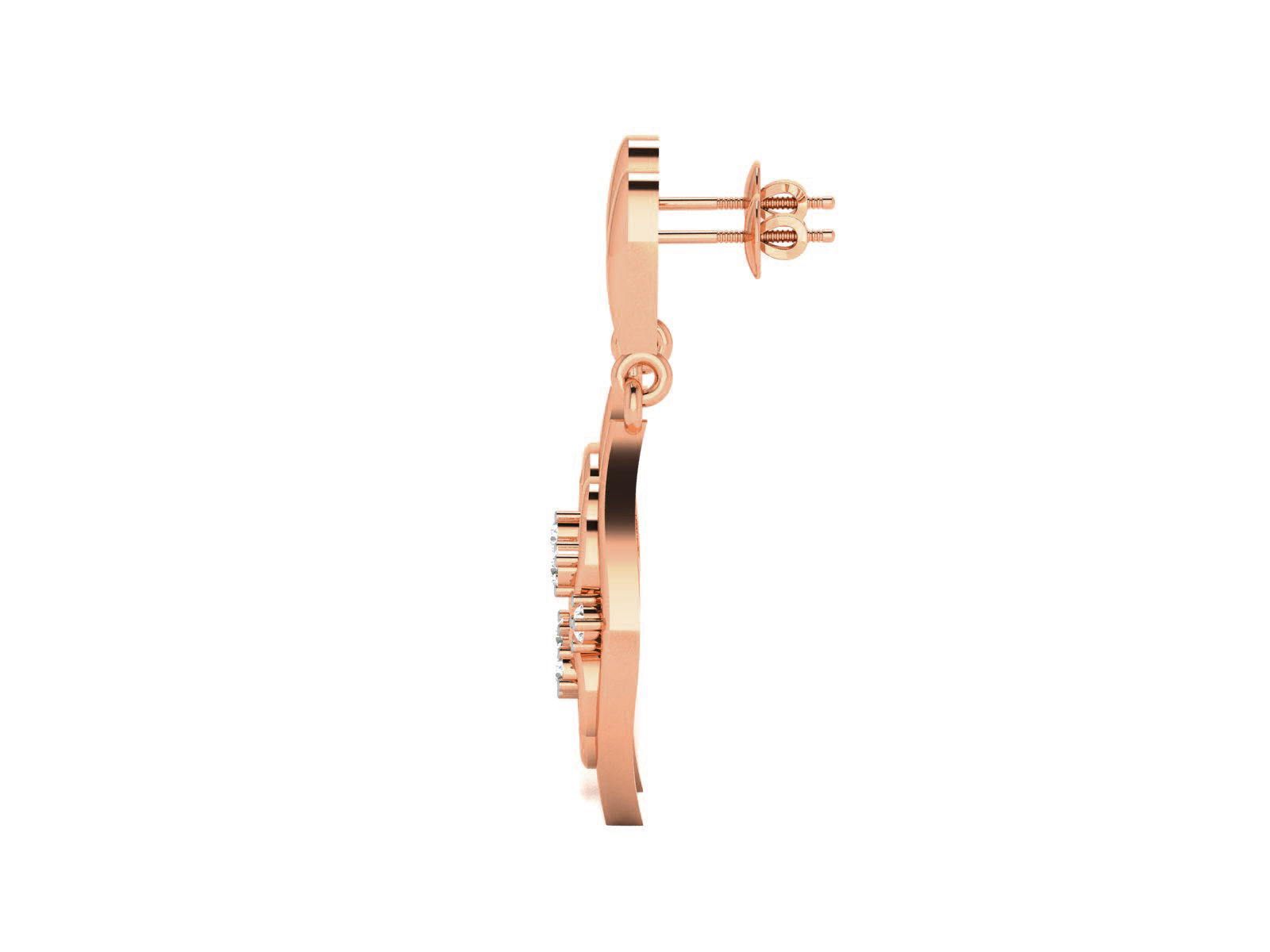 Women drop earrings 3dm render detail 3D print model_3