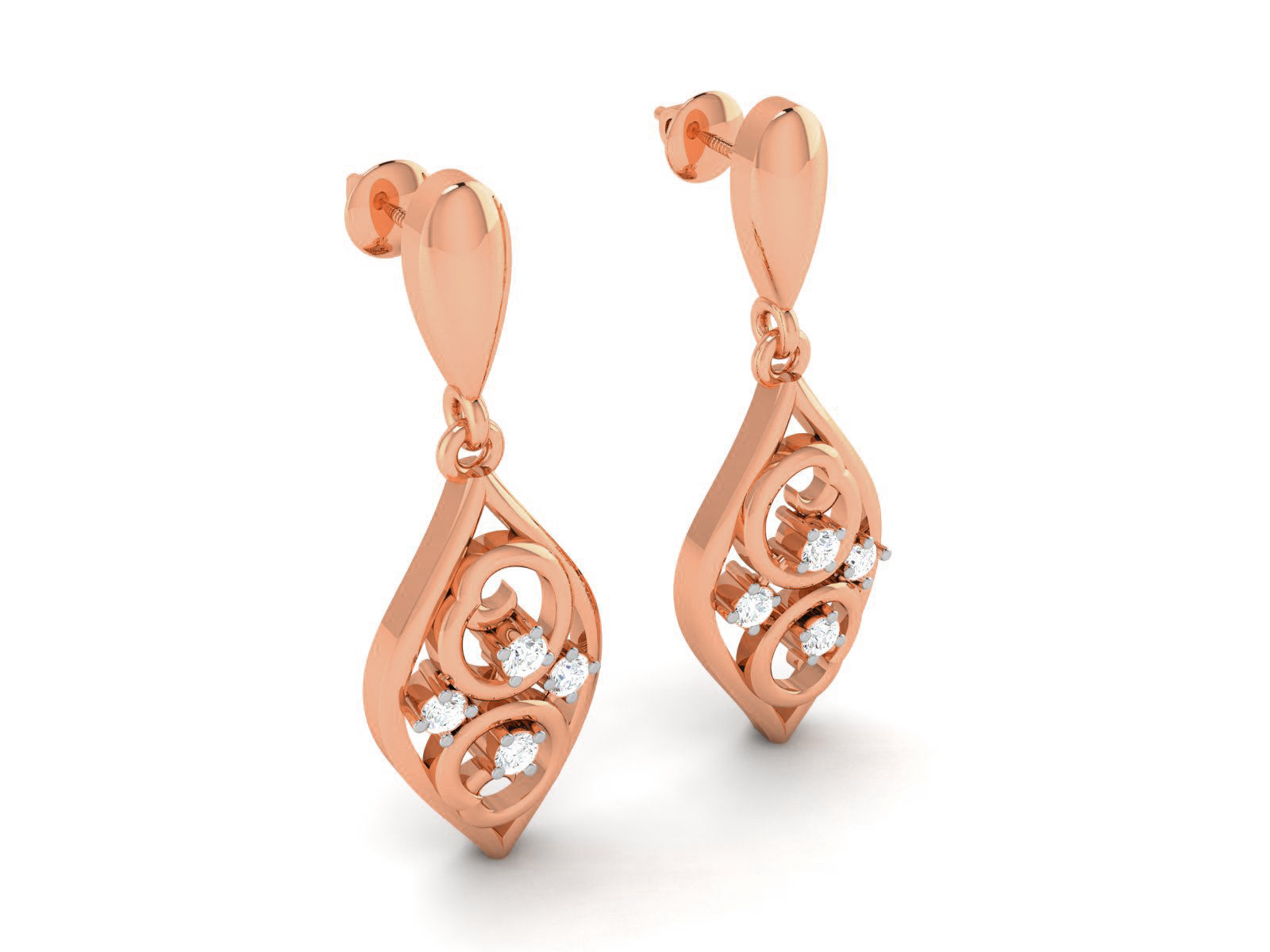 Women drop earrings 3dm render detail 3D print model_1