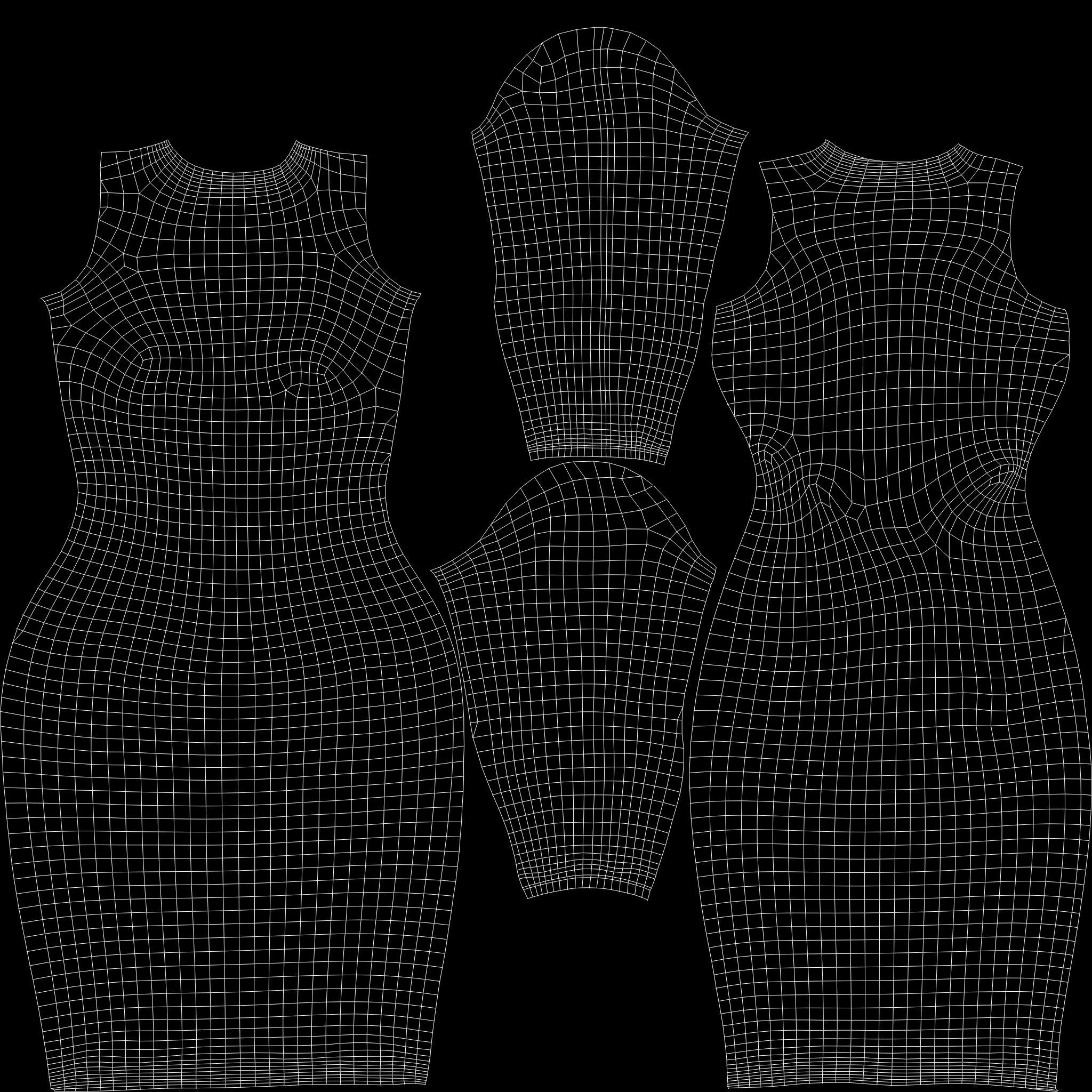 Female SnakeSkin Bodycon Dress Low-poly 3D model_13