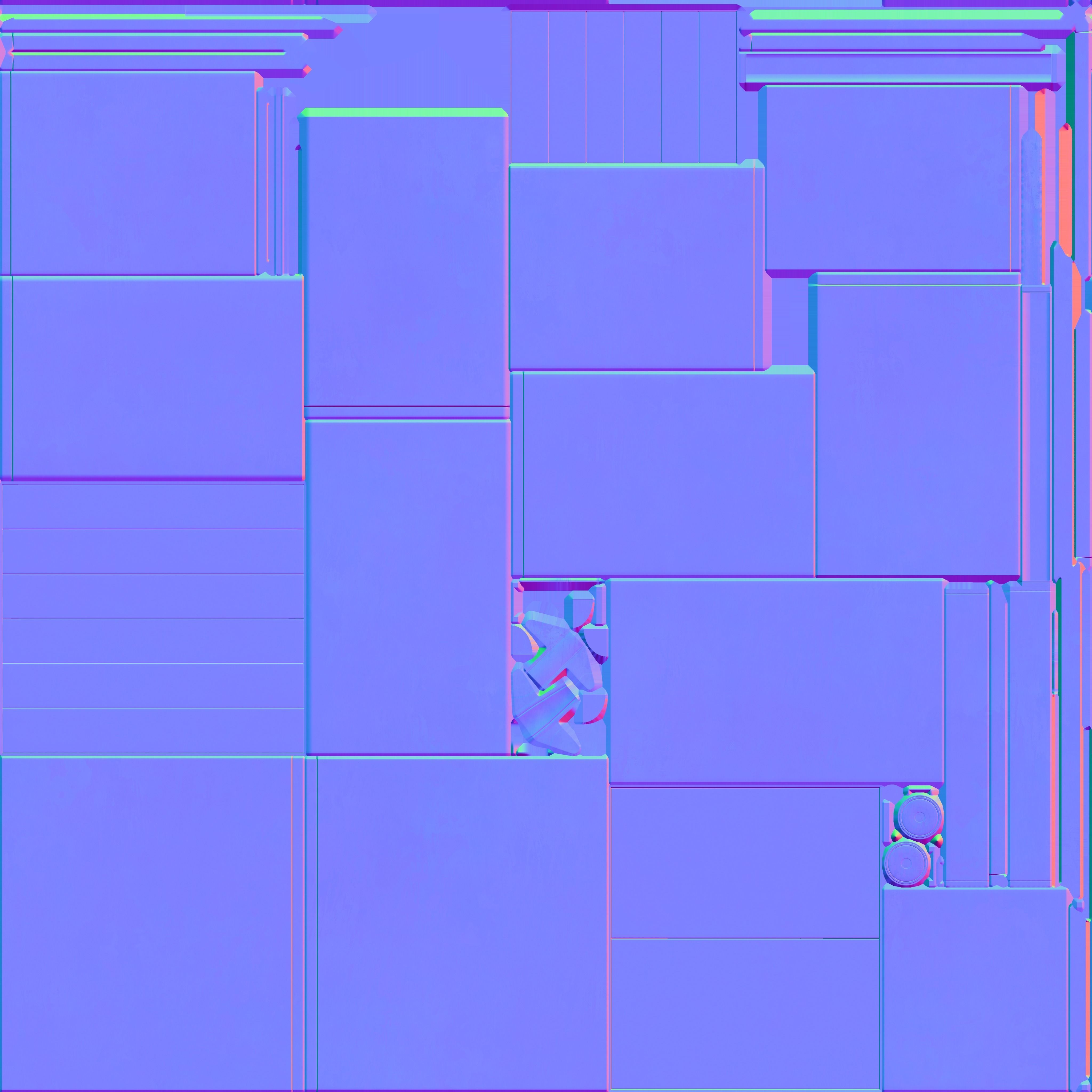 workshop garage cabinets lockers collection game ready  Low-poly 3D model_12