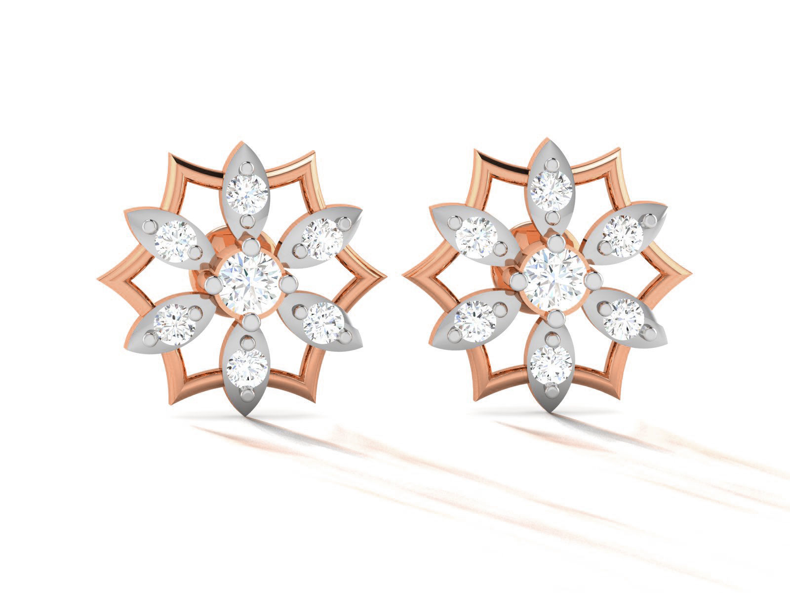 Women studs earrings 3dm render detail 3D print model_3