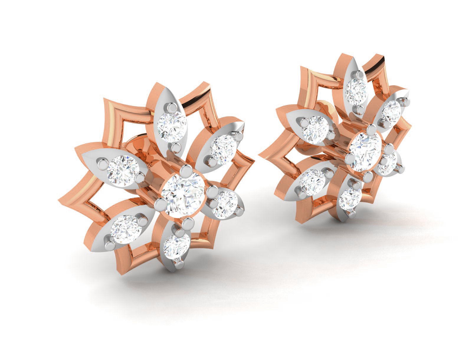 Women studs earrings 3dm render detail 3D print model_2