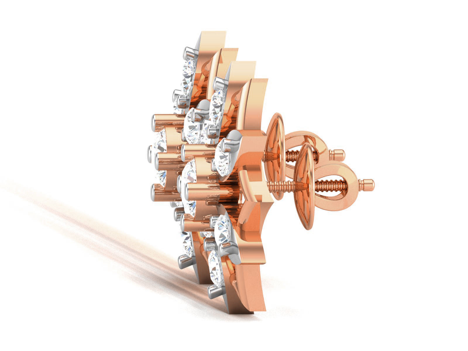 Women studs earrings 3dm render detail 3D print model_4