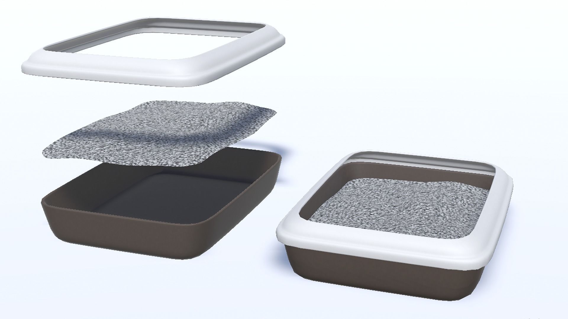 Cats - Simple Low-poly 3D model_17