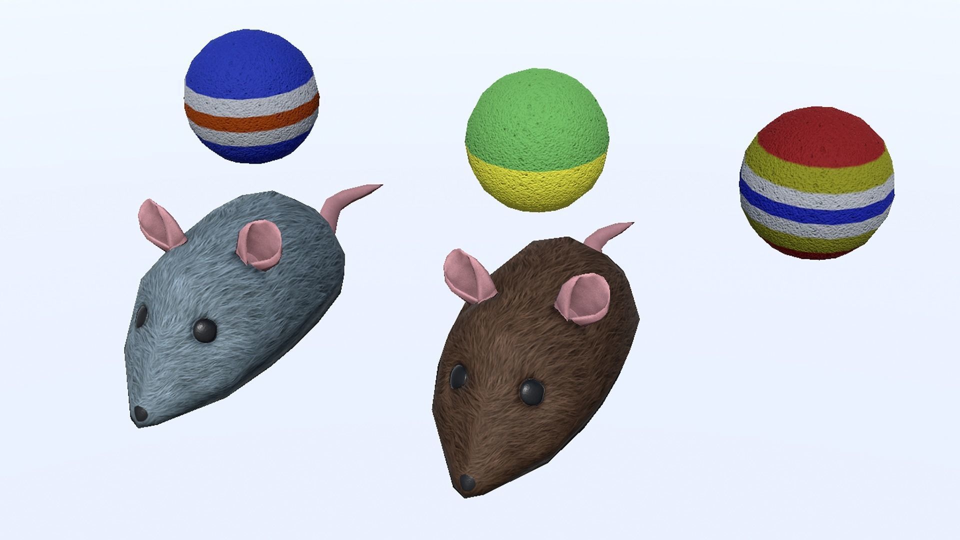 Cats - Simple Low-poly 3D model_20