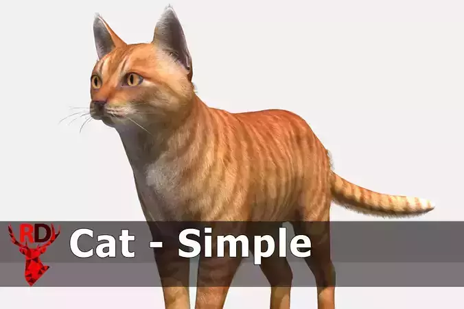 Cats - Simple Low-poly 3D model