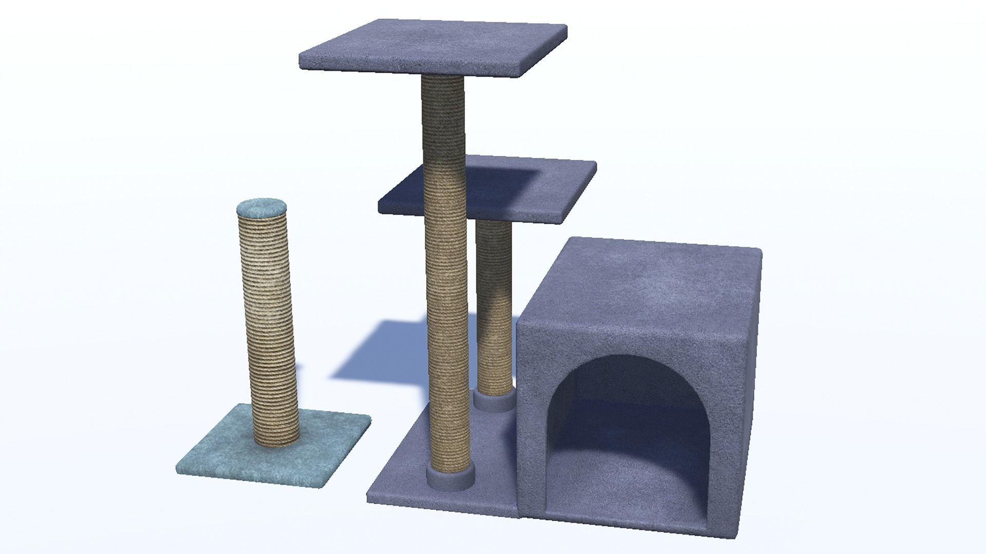 Cats - Simple Low-poly 3D model_22