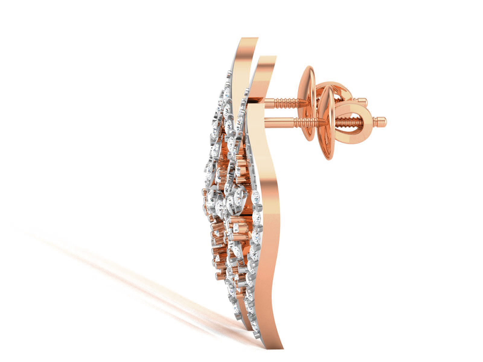 Women studs earrings 3dm render detail 3D print model_4