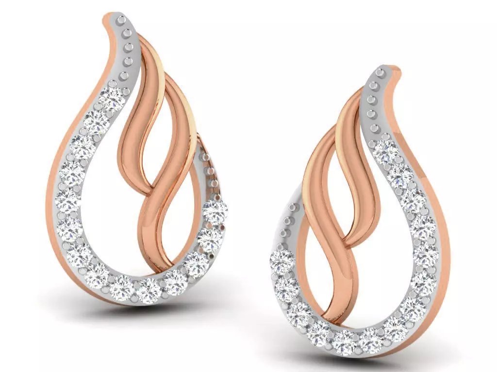 Women studs earrings 3dm render detail 3D print model