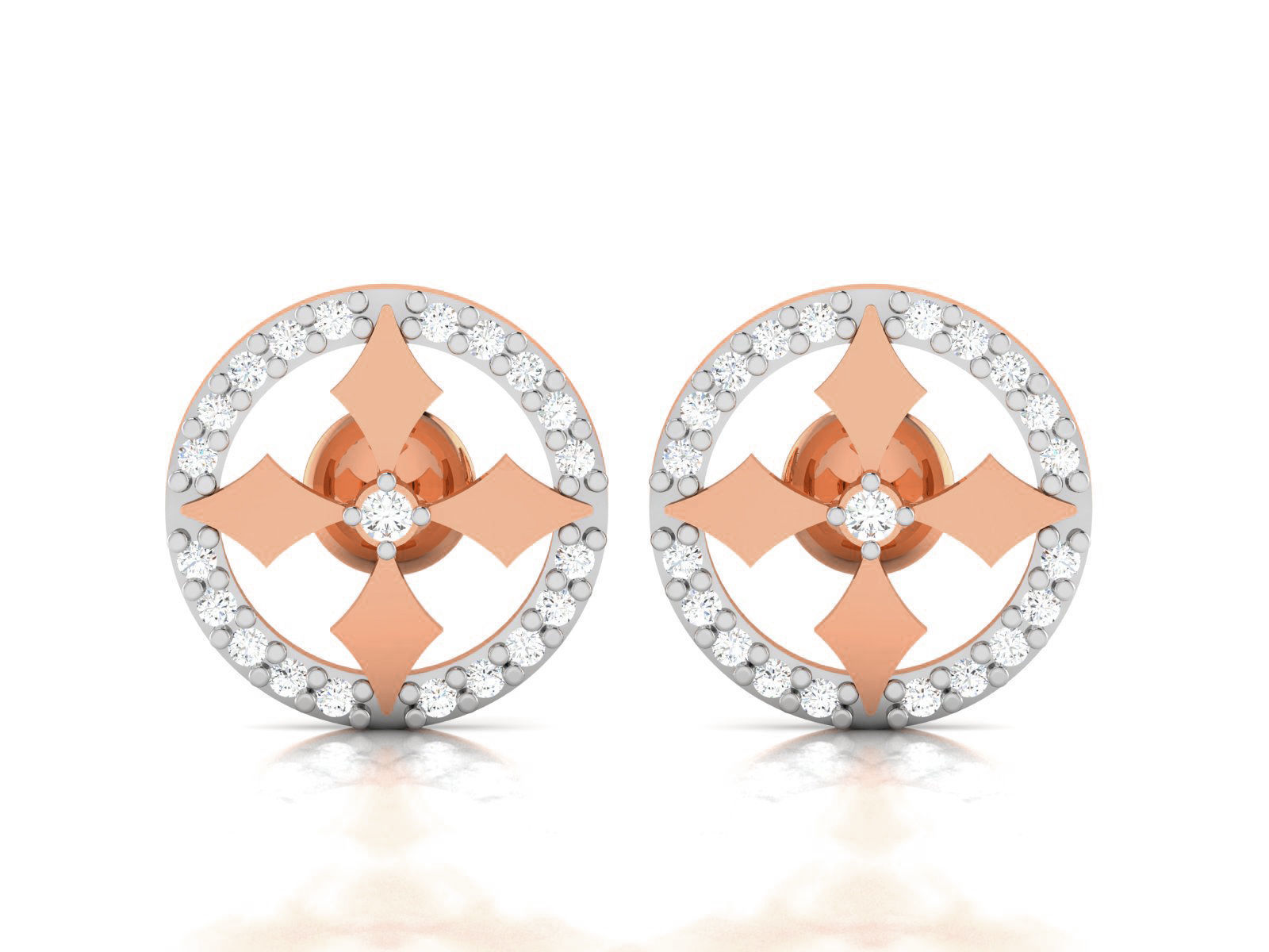 Women studs earrings 3dm render detail 3D print model_3