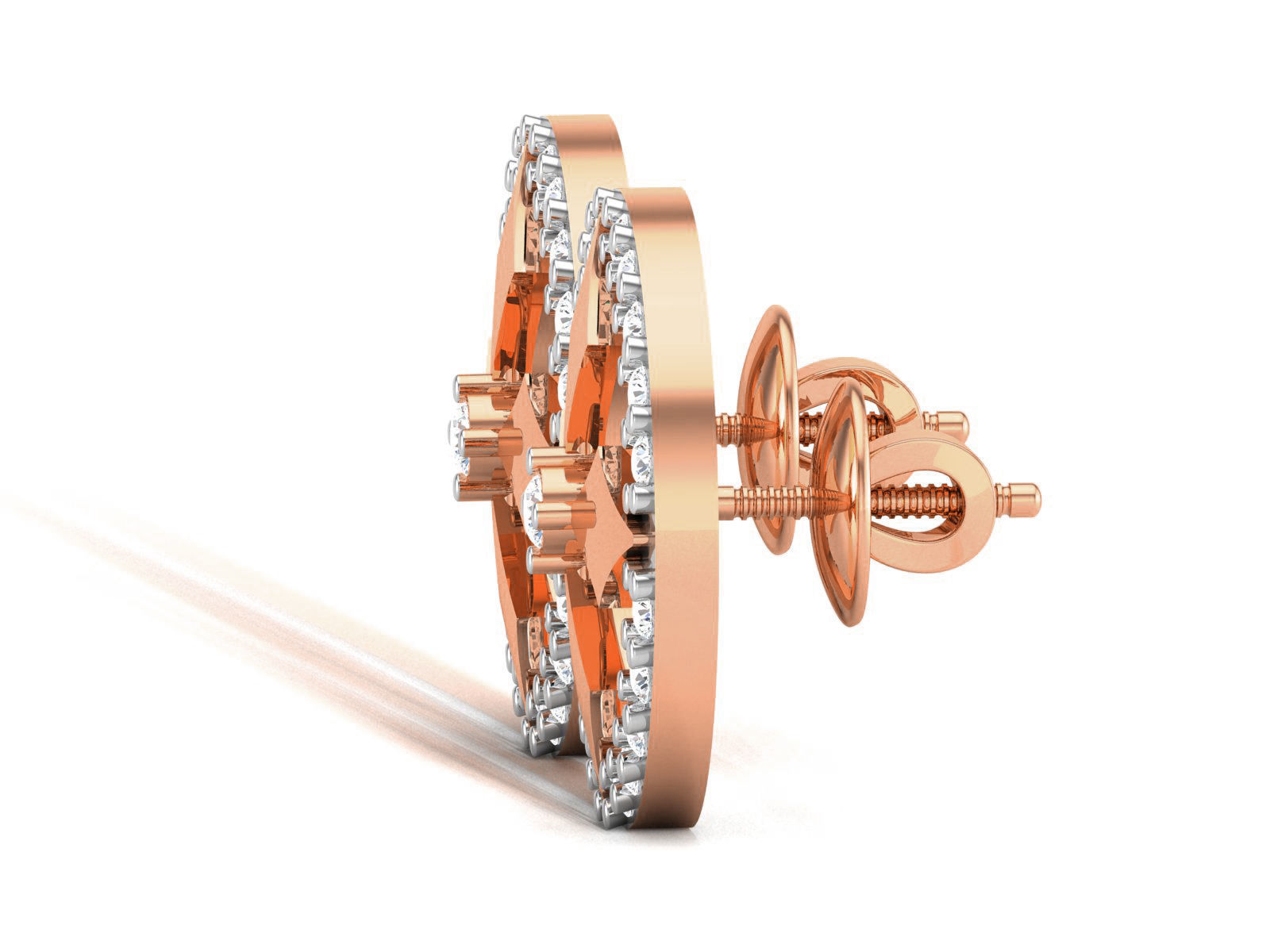 Women studs earrings 3dm render detail 3D print model_4