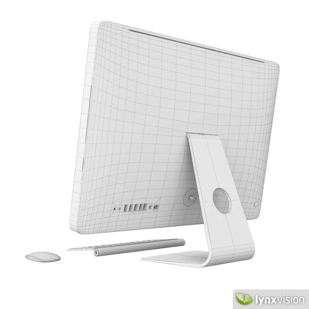 Apple iMac 27 Desktop Computer 3D model_4