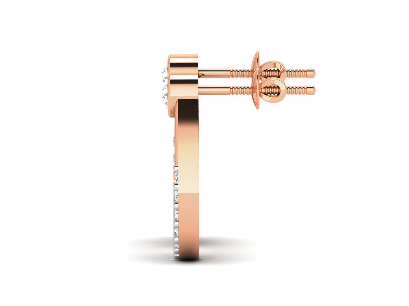 Women studs earrings 3dm render detail 3D print model_1