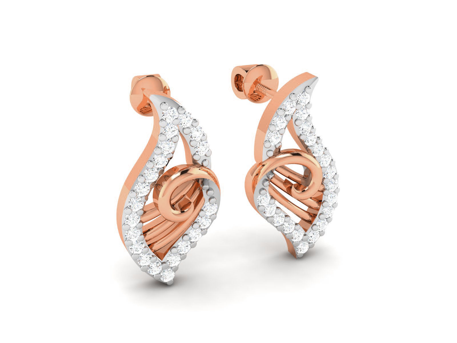 Women studs earrings 3dm render detail 3D print model_2