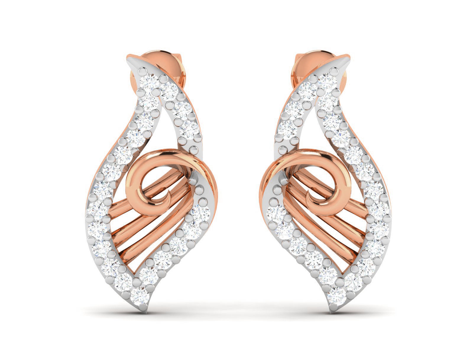 Women studs earrings 3dm render detail 3D print model_3