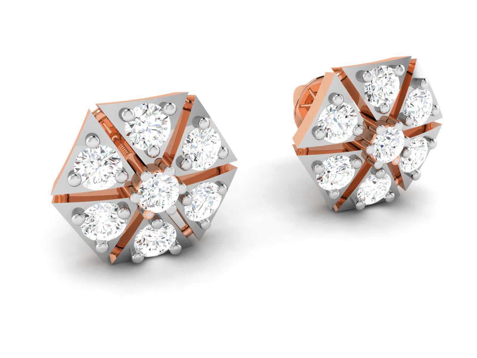 Women studs earrings 3dm render detail 3D print model_1