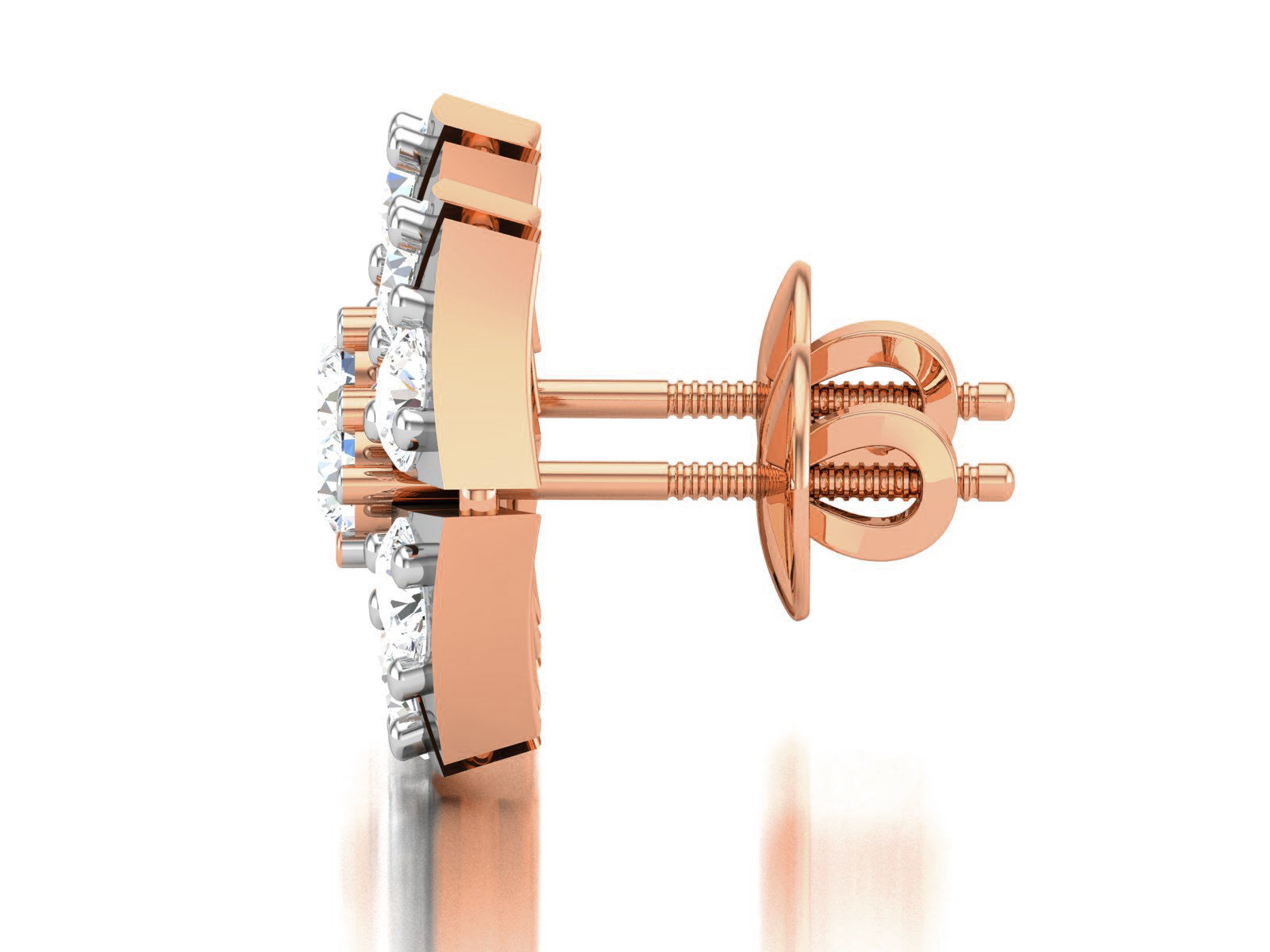 Women studs earrings 3dm render detail 3D print model_3