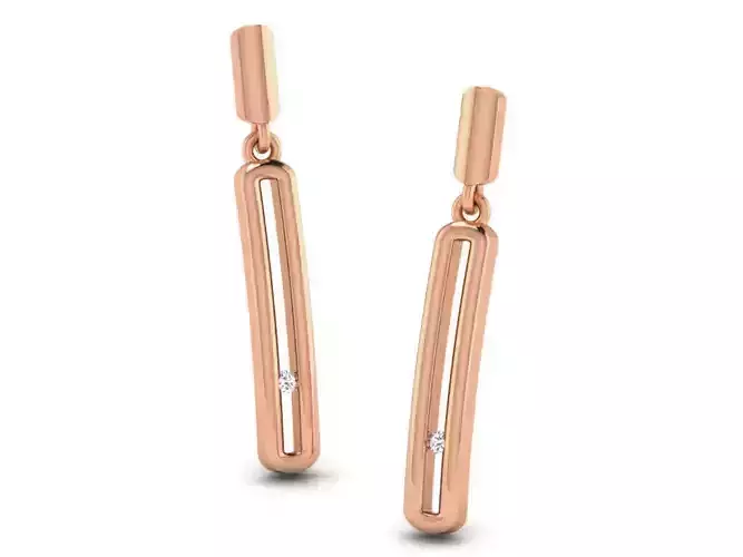 Women long earrings 3dm render detail