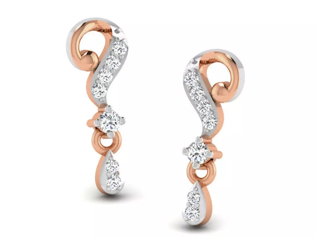 Women drop earrings 3dm render detail 3D print model_0