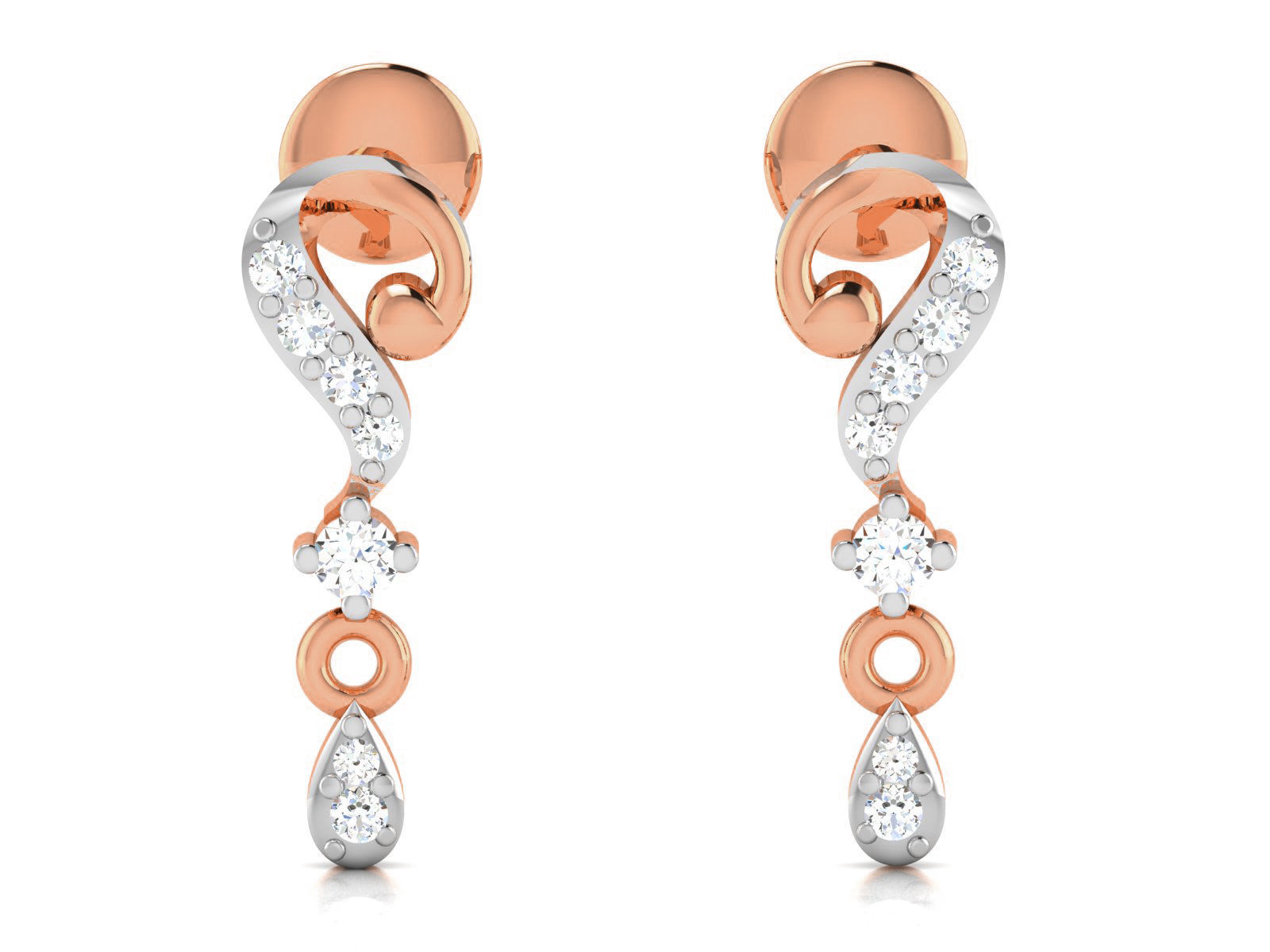 Women drop earrings 3dm render detail 3D print model_2