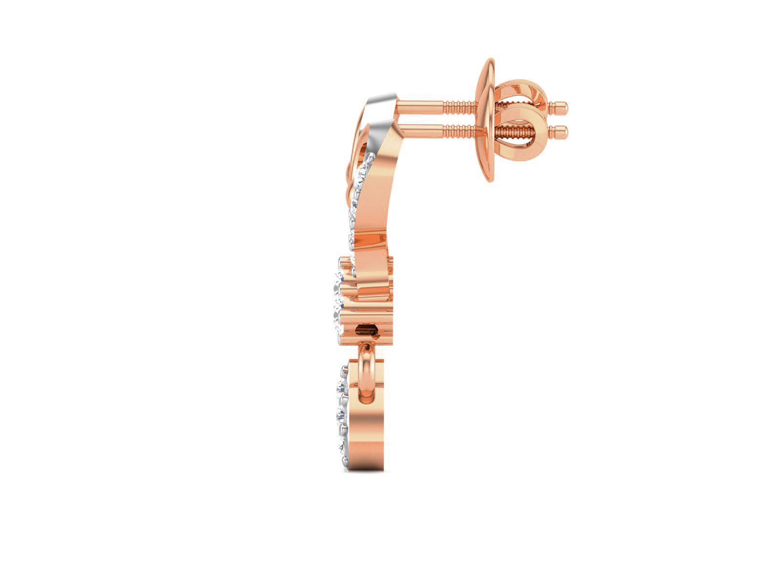 Women drop earrings 3dm render detail 3D print model_3