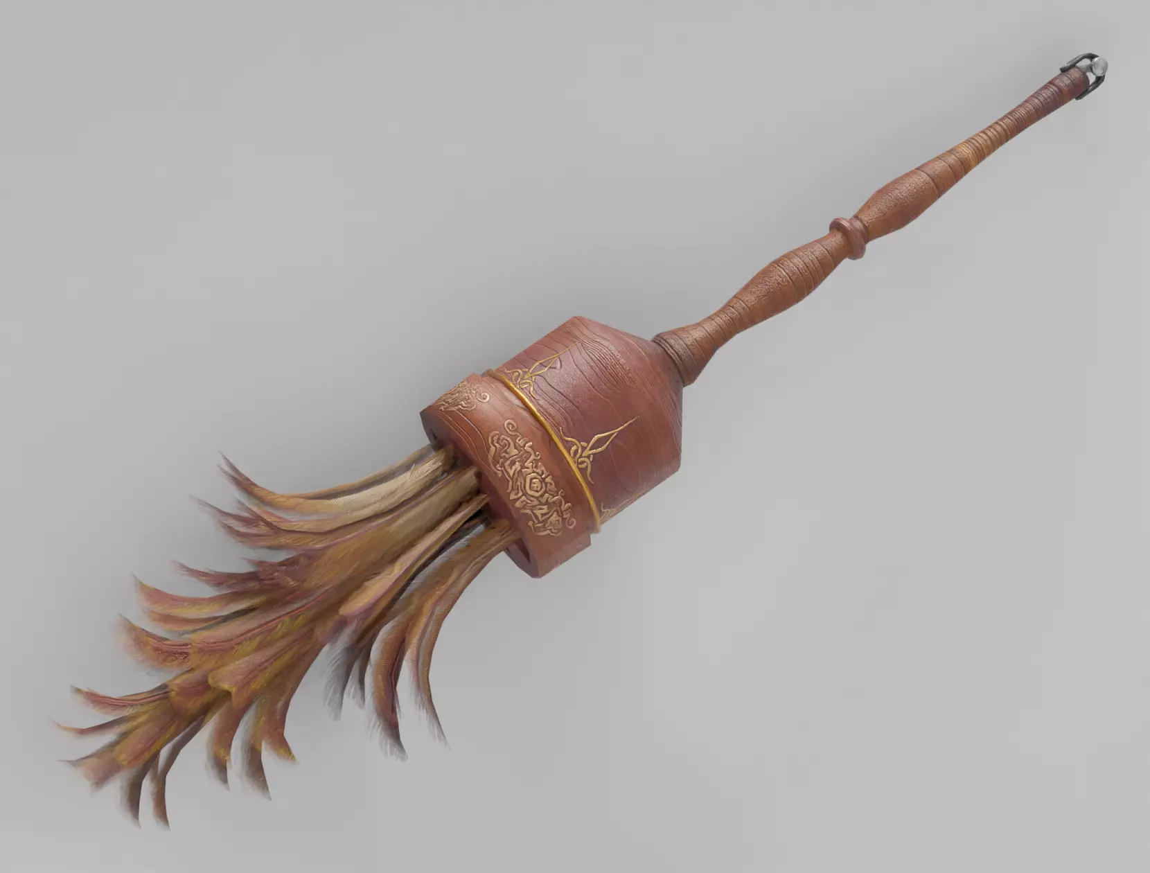 Feather Duster PBR Game Ready Low-poly 3D model