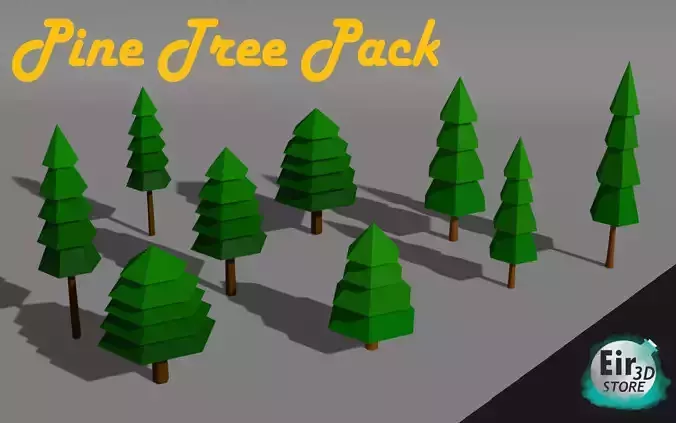 Lowpoly Pine Tree Pack
