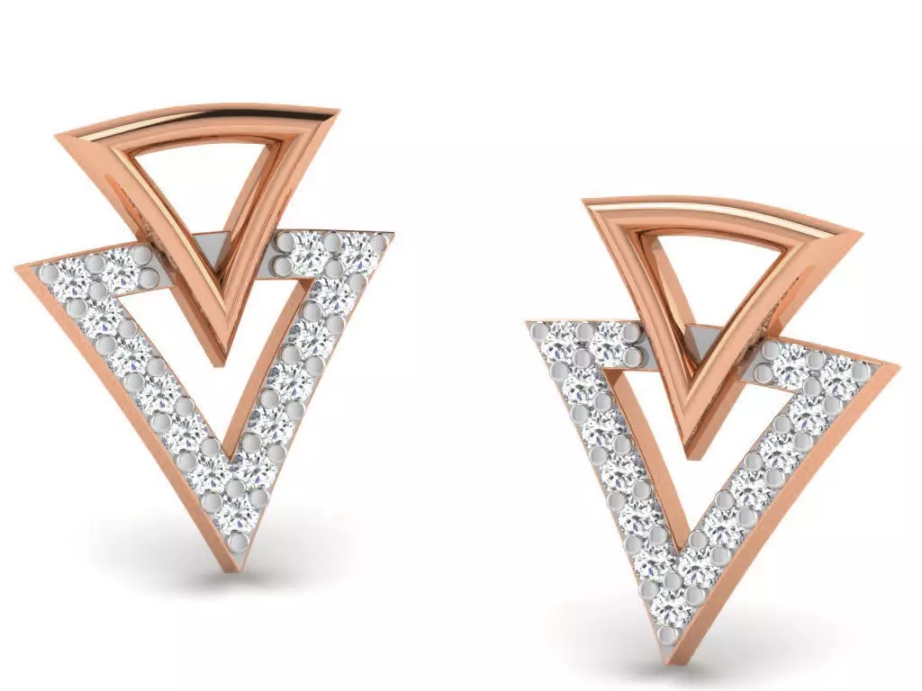 Women studs earrings 3dm render detail 3D print model_0