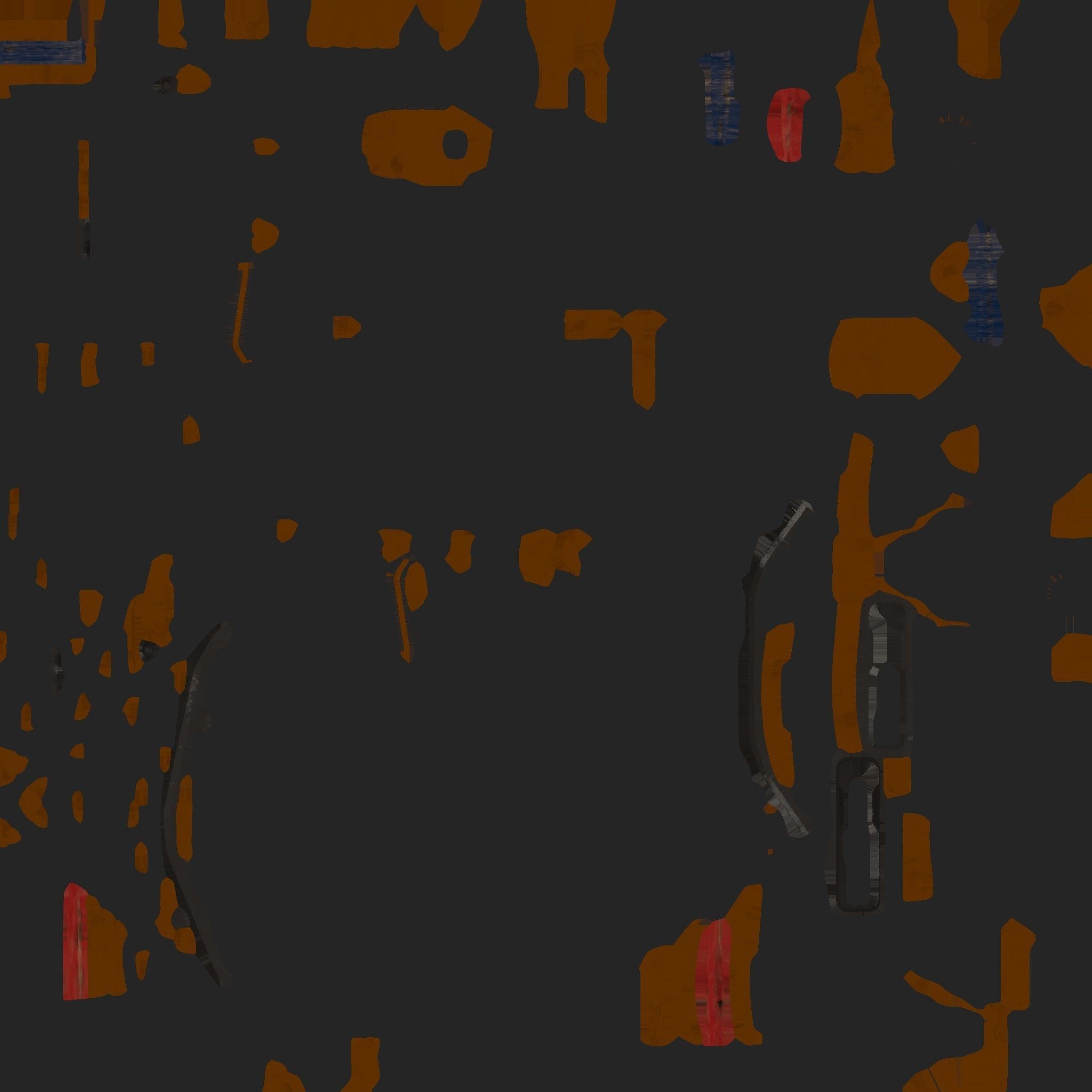 Sci-fi gun Low-poly 3D model_6