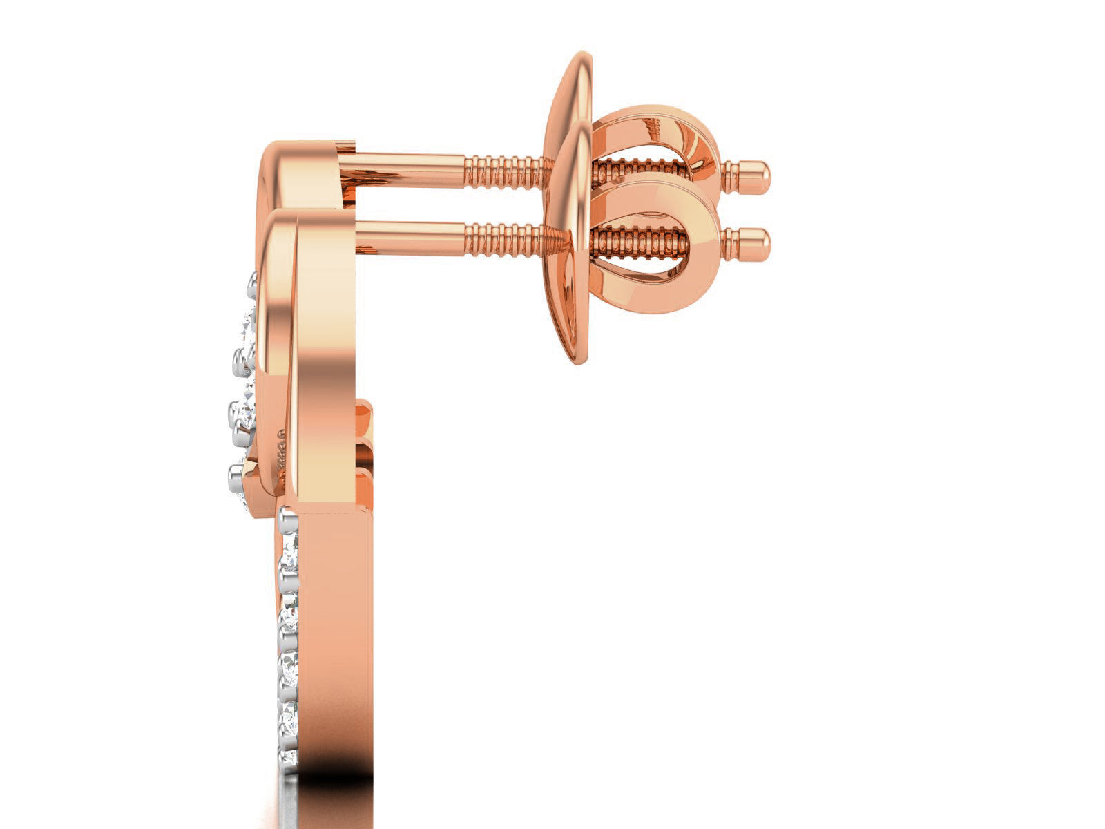 Women studs earrings 3dm render detail 3D print model_4