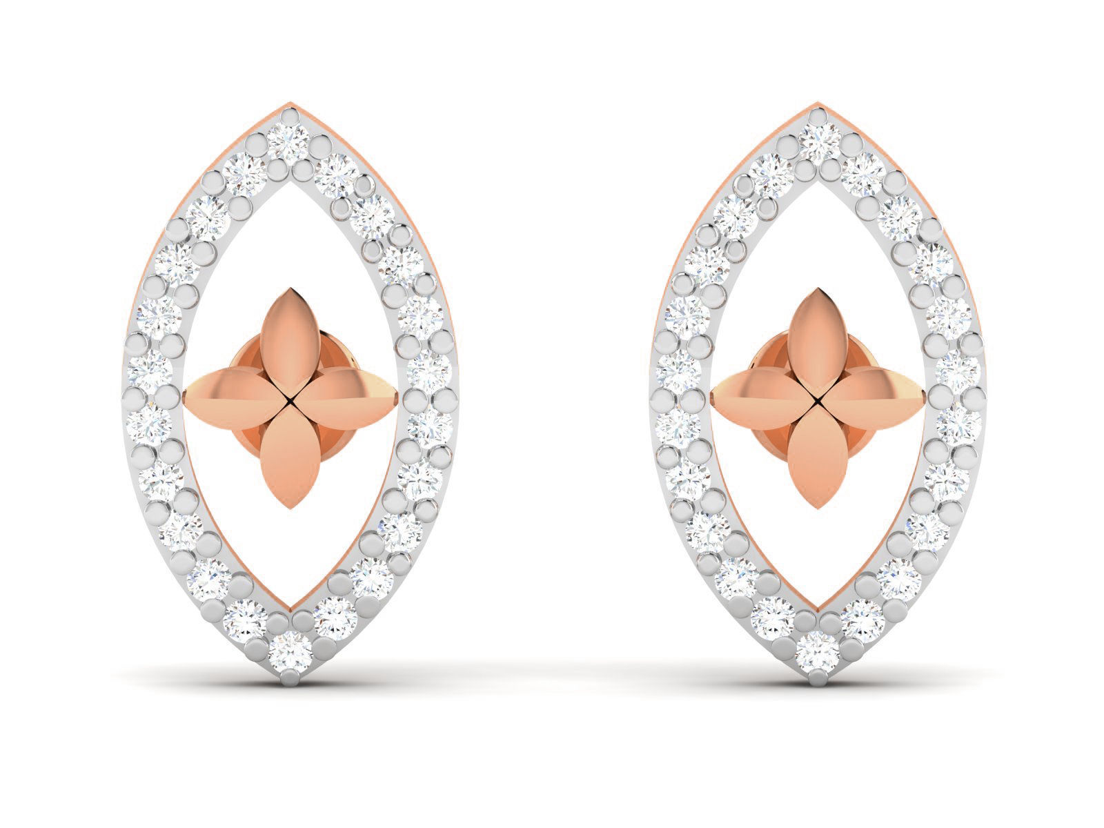 Women studs earrings 3dm render detail 3D print model_4