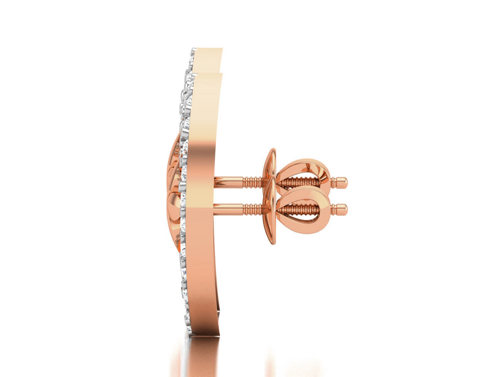 Women studs earrings 3dm render detail 3D print model_2