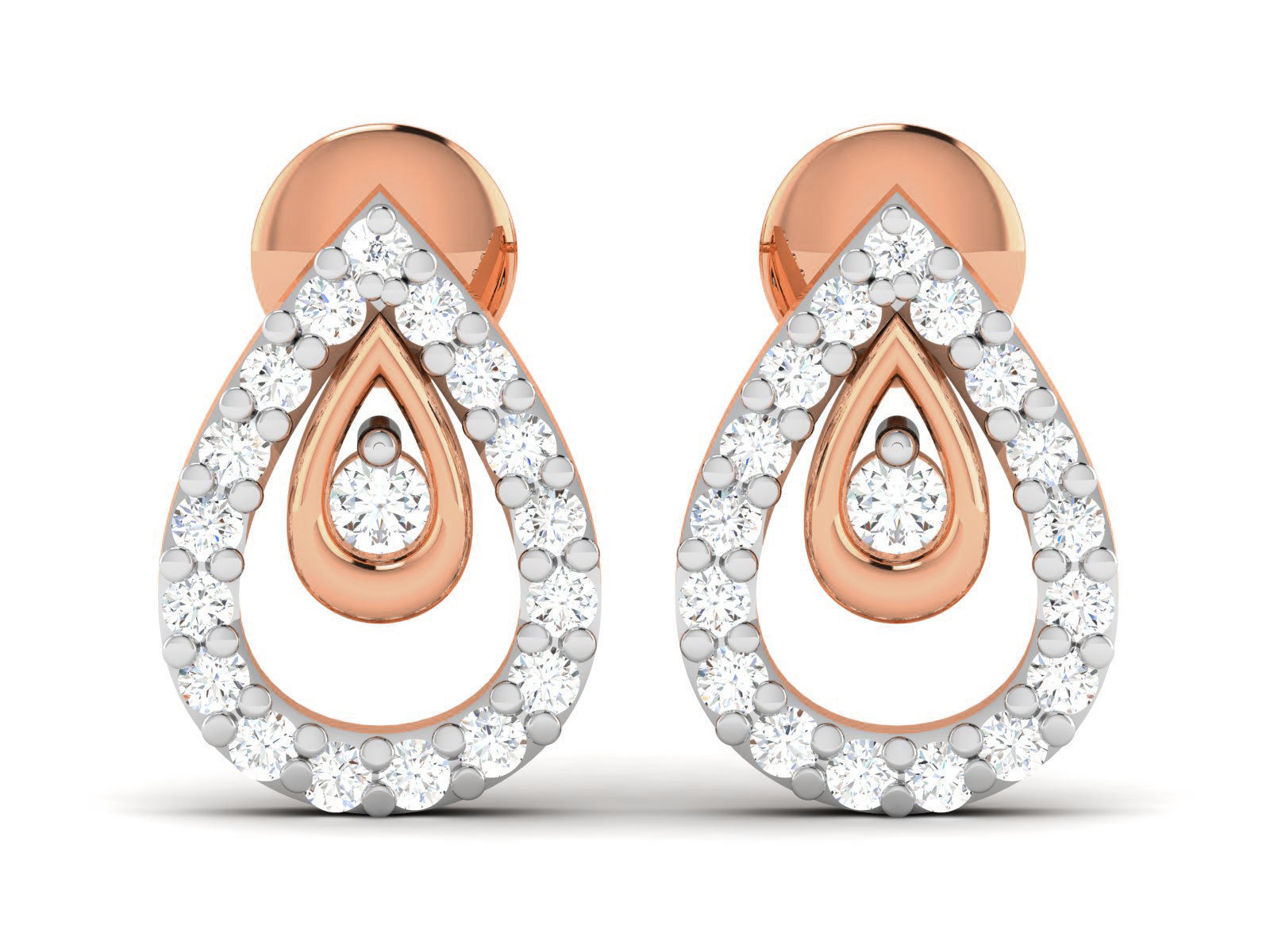 Women studs earrings 3dm render detail 3D print model_3