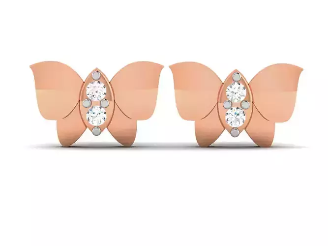 Women studs earrings 3dm render detail