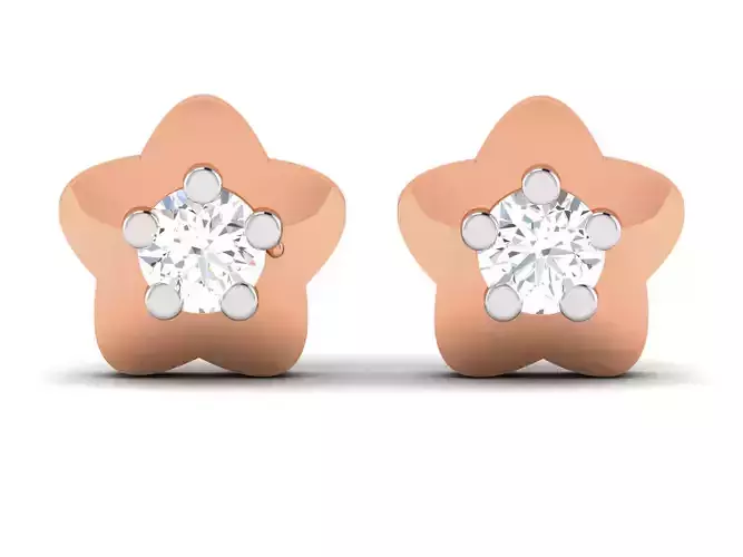 Women studs earrings 3dm render detail