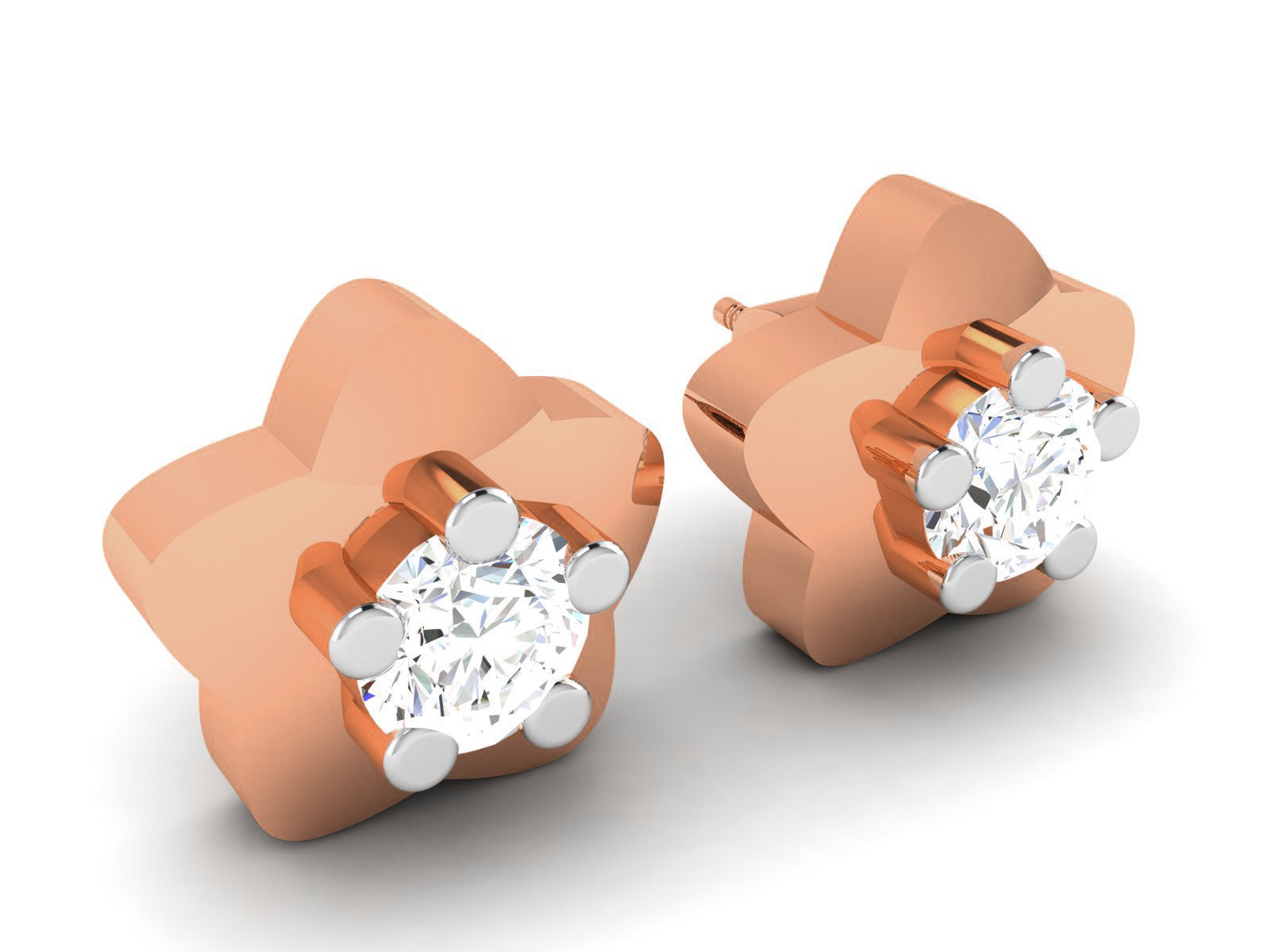 Women studs earrings 3dm render detail 3D print model_1