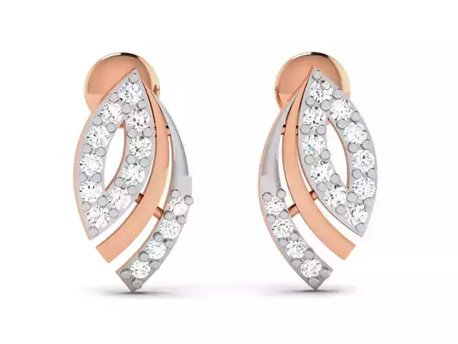 Women studs earrings 3dm render detail