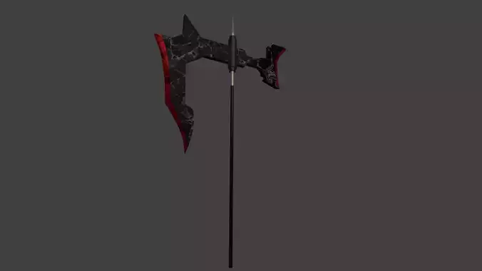 Axe Low-poly 3D model scythe Low-poly 3D model