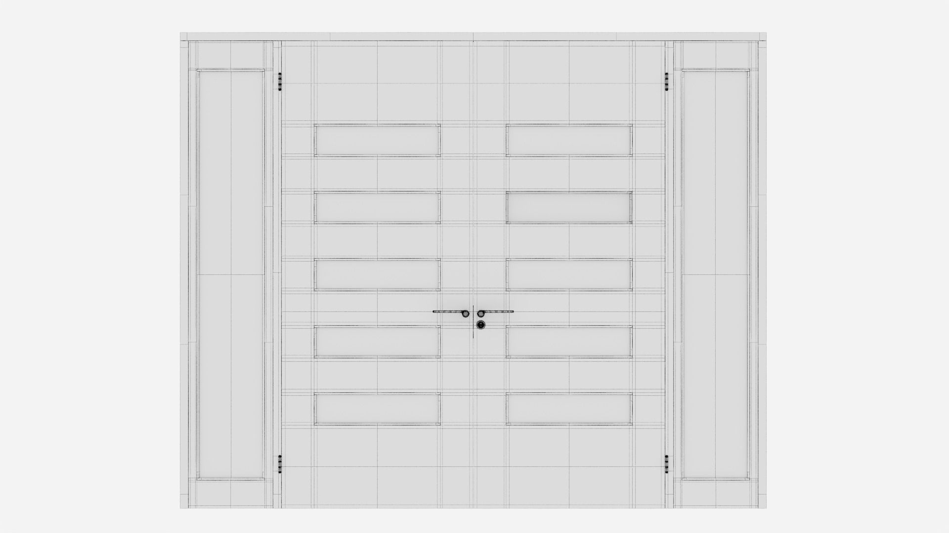 Aluminium door 99 3D model_5
