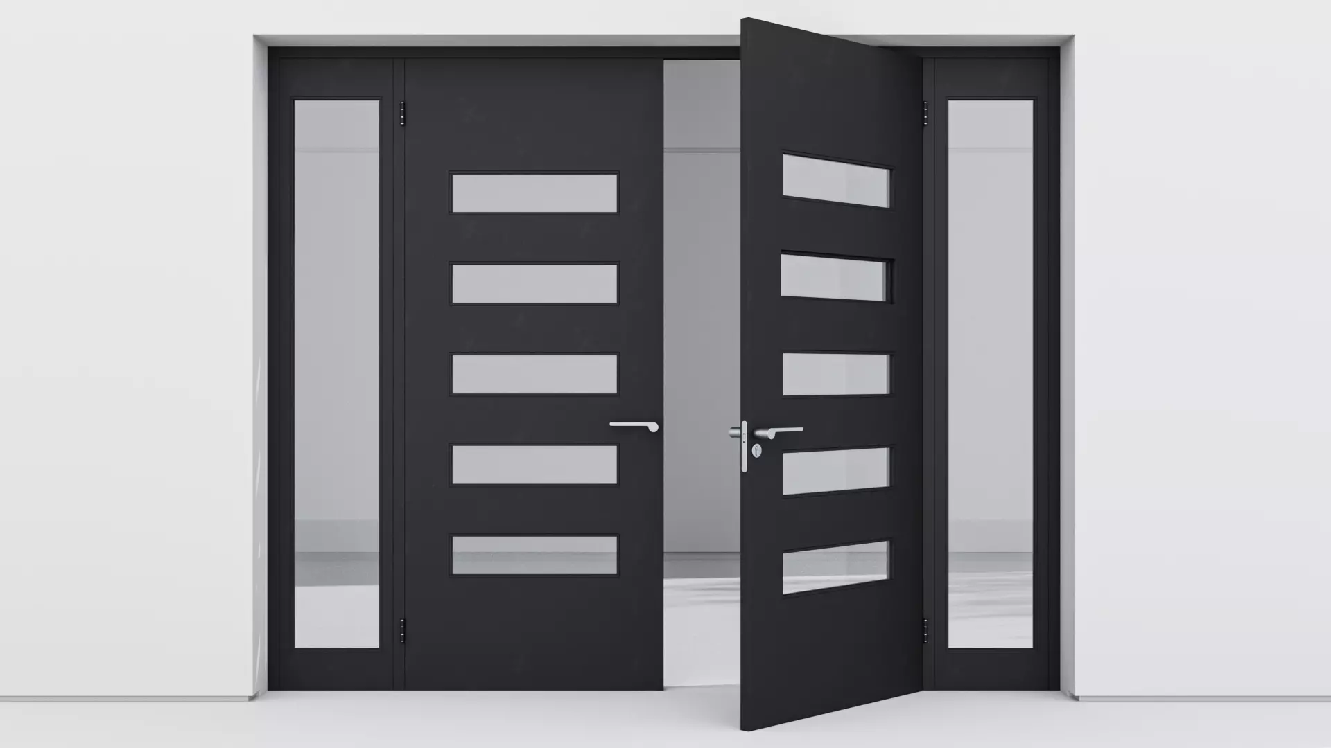 Aluminium door 99 3D model_0