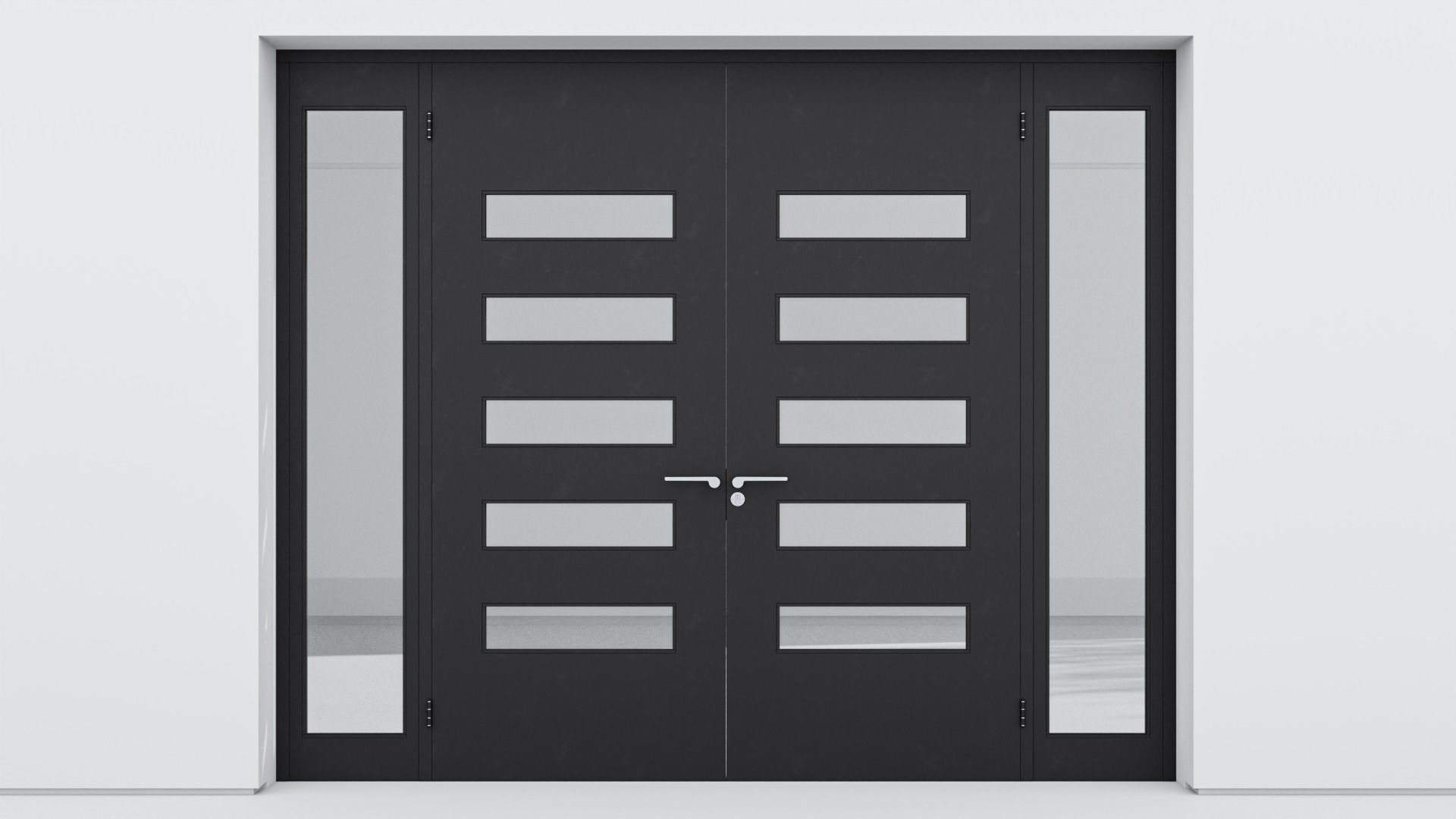 Aluminium door 99 3D model_1