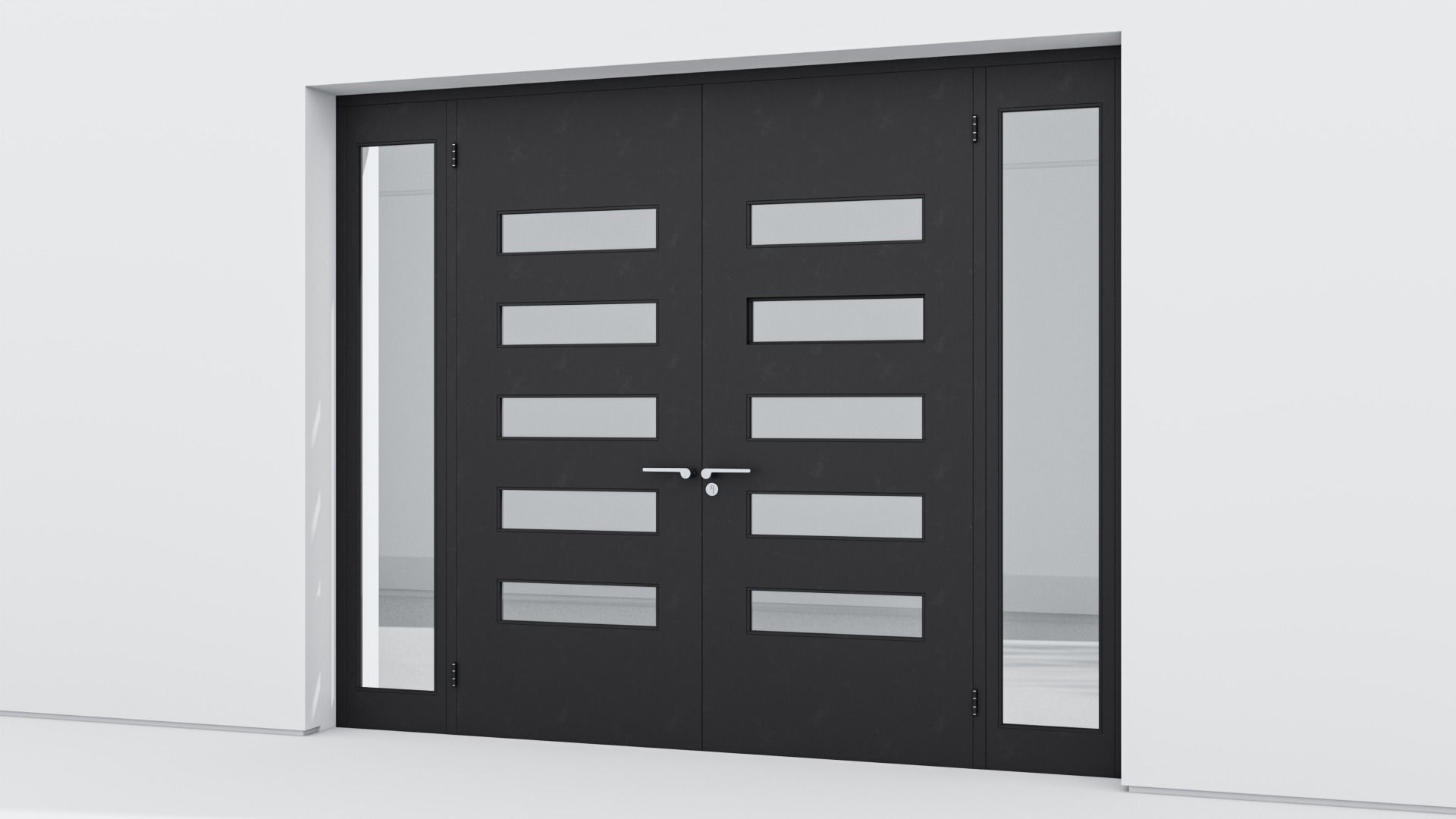 Aluminium door 99 3D model_2