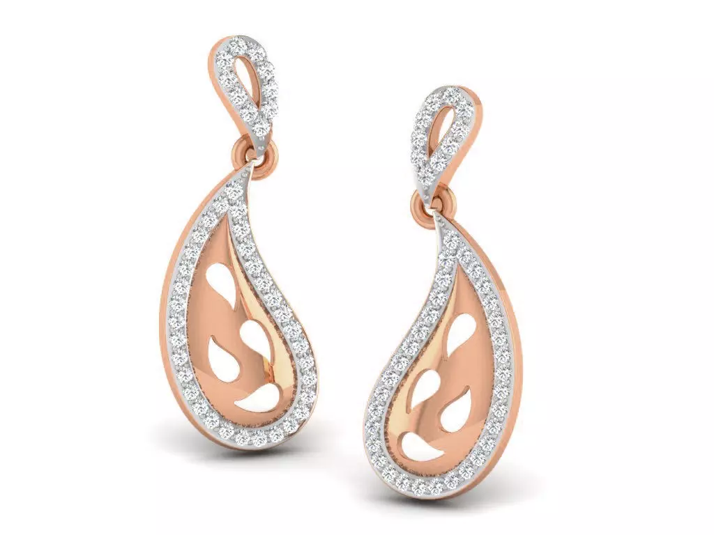 Women drop earrings 3dm render detail 3D print model_0