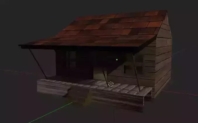 Small Backwoods Lowpoly House